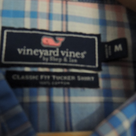 Vineyard Vines Men's Size M Plaid Button Down - Picture 3 of 4